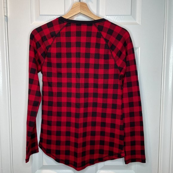 Red & Black Plaid Eddie Bauer Henley - Picture 3 of 3